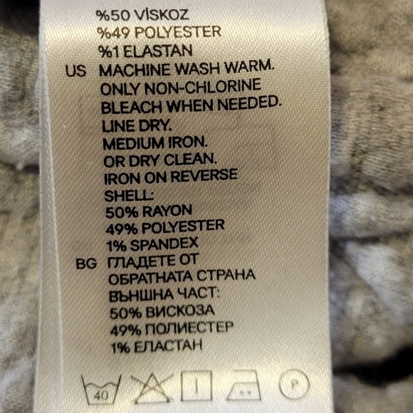 H&M Textured Knit Hoodie Gray Medium Cozy Soft Pullover Sweater Top - Picture 5 of 6